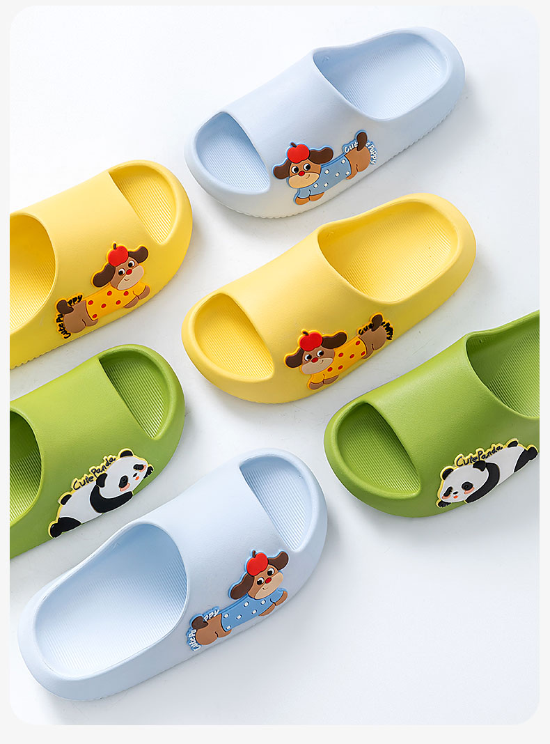 Pig Daddy Kids Slippers Boys Girls Indoor Home Bathroom Non-Slip Summer Sandals Yellow Size 22 2026 New Model 7