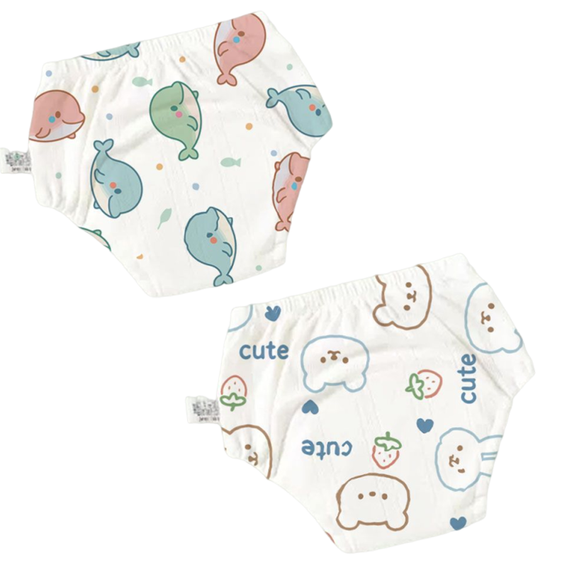 9i9 Baby Potty Training Pants Summer Thin Washable Unisex Mesh Breathable Diaper Underwear Infant Toilet Training 2-Pack Size 110