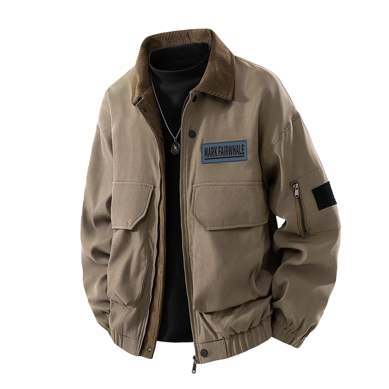 MARK FAIRWHALE Men's Spring and Autumn American Barn Style Workwear Jacket Casual Loose Fit Outerwear