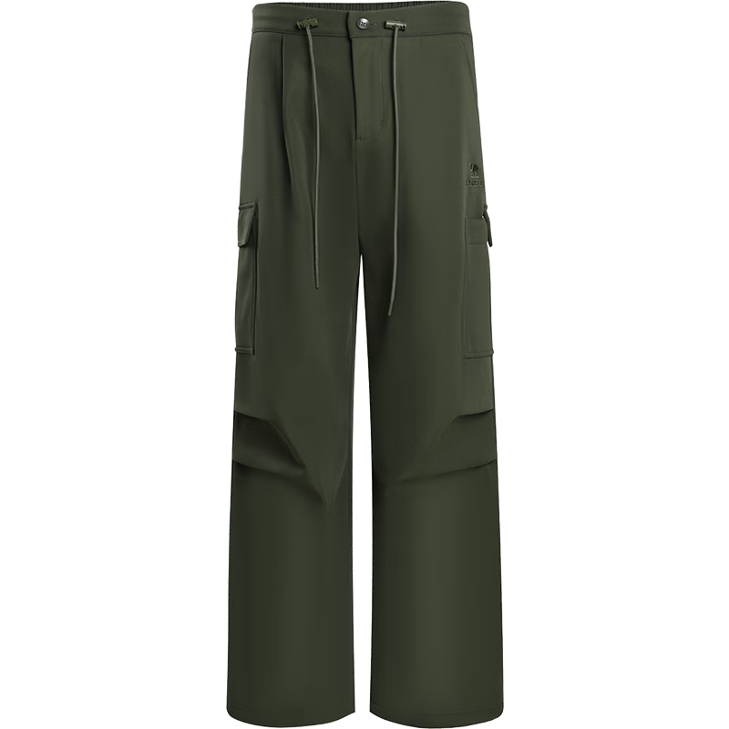 CAMEL Functional Workwear Parachute Pants Unisex Drawstring Cuffed Wide-Leg Trousers 733CAYL6016C6 Exploration Green XL
