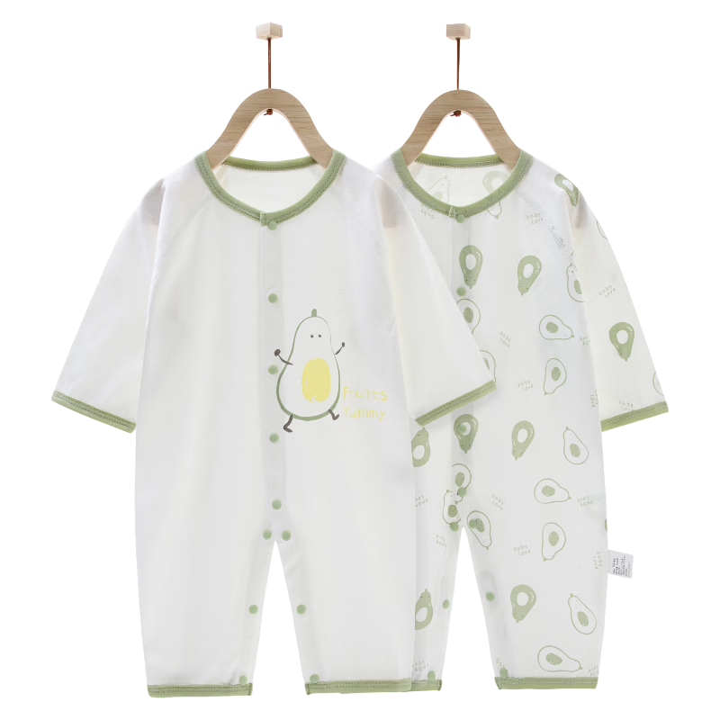 Qiaojiao Duck Baby Clothes Summer Thin Newborn Cotton Romper Crawling Suit Full Moon Baby Monk Suit Pajamas
