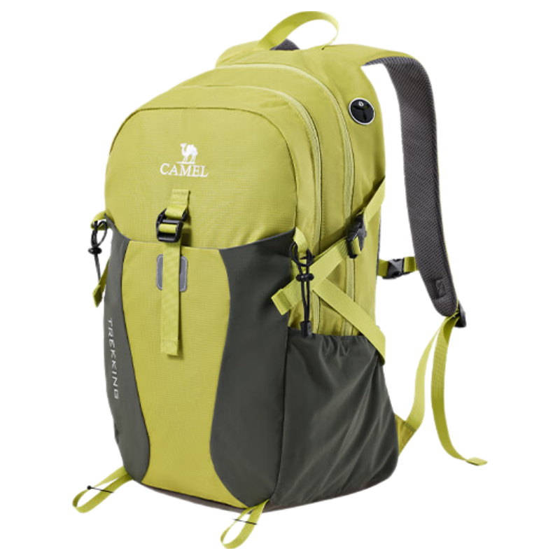 CAMEL Backpack Hiking Outdoor Travel Large Capacity Student School Bag Green