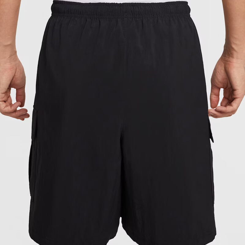 NIKE Men's 7-Inch Woven Drawstring Sports Shorts IH5048-010 Black/Grey L