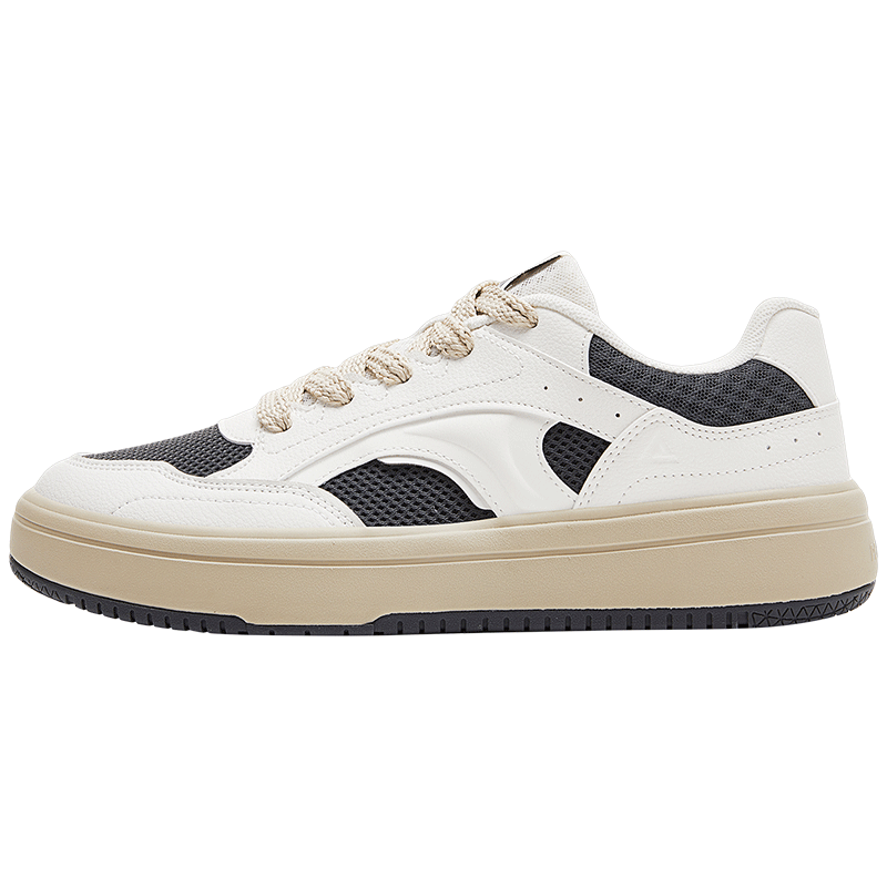 Peak Taiji Minimalist White Thick-Soled Men's Mesh Breathable Retro Patchwork Sneakers DB2620057