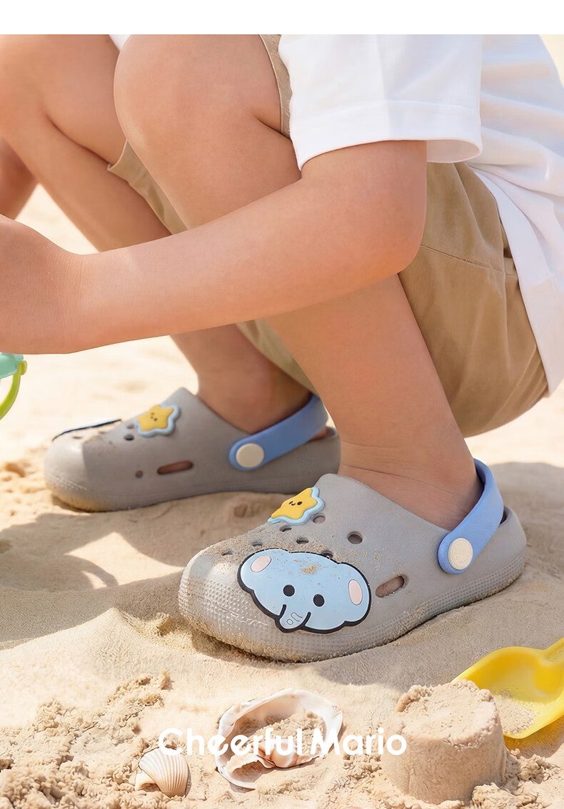 Cheerful Mario Kids Cartoon Cute Slippers Boys Summer Clogs for 2-3 Year Old Toddlers Beach Outdoor Sandals 27