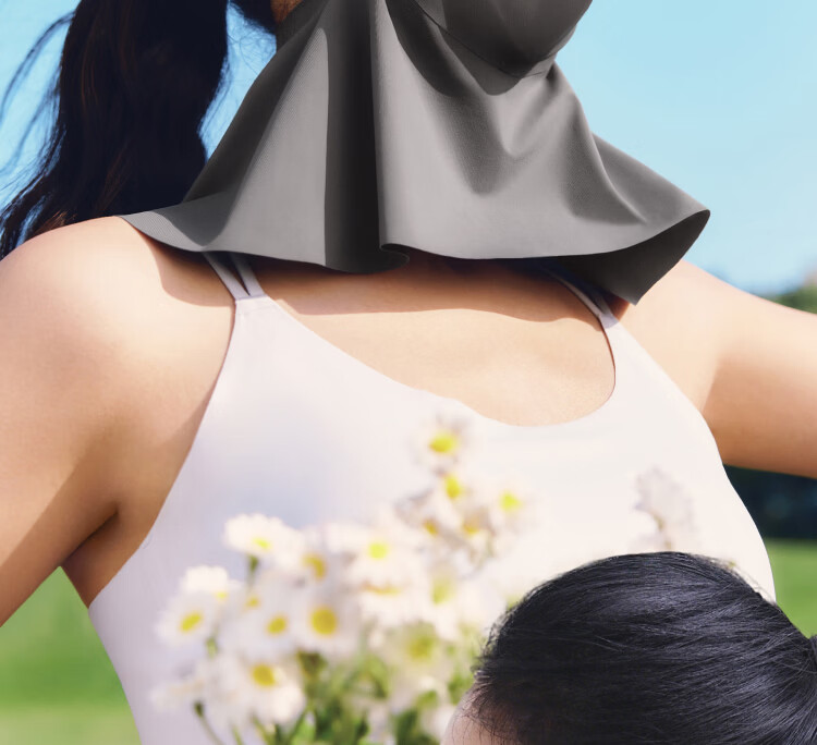 Beneunder Sunscreen Neck Mask Women's Sun Protection Face Cover Lightweight Full Face UV Protection Face Bikini Distant Mountain Gray 15