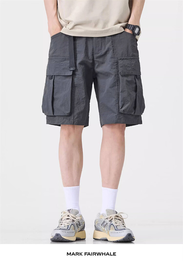 MARK FAIRWHALE Men's Lightweight Summer Workwear Shorts Loose Fit Quick-Dry Casual Sports Shorts 8