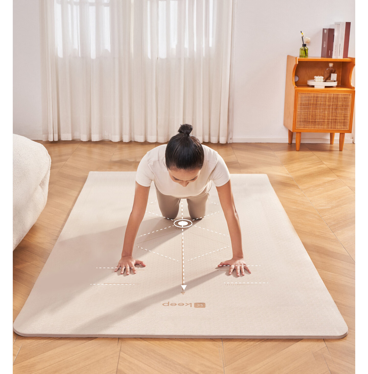 Keep Yoga Mat Fitness Mat for Men And Women, Non-Slip Professional Thickened 12mm Extended 2-Meter Exercise Shock-Absorbing Soundproof Aerobics Mat 8