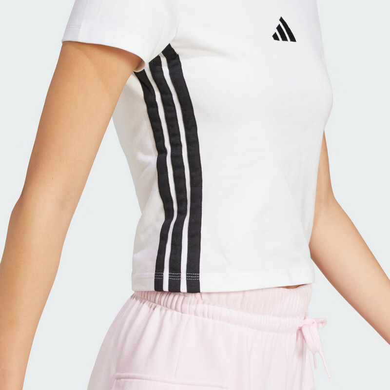 Adidas Women's Sports Style Series W 3S SJ BABY T Short Sleeve JE1239 White XXS 4