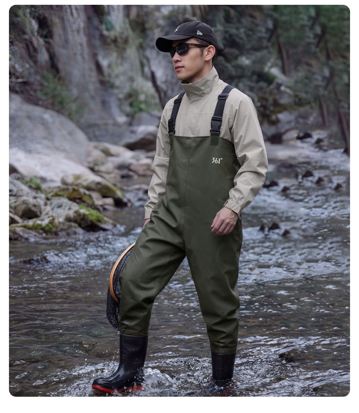 361° Adult Swim Pants Water Play Pants Creek Trekking Pants Beachcombing Pants One-piece Water Pants Water Shoes Half-body Waterproof Suit for Fishing and Beachcombing 15