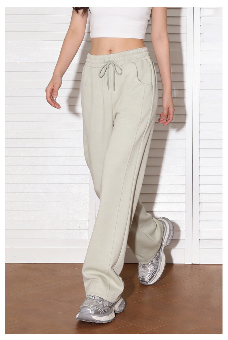 TonLion Women's Wide-Leg Straight-Leg Pants Spring Autumn New Casual Trendy Patchwork Slim Loose Sports Pants for Women 4