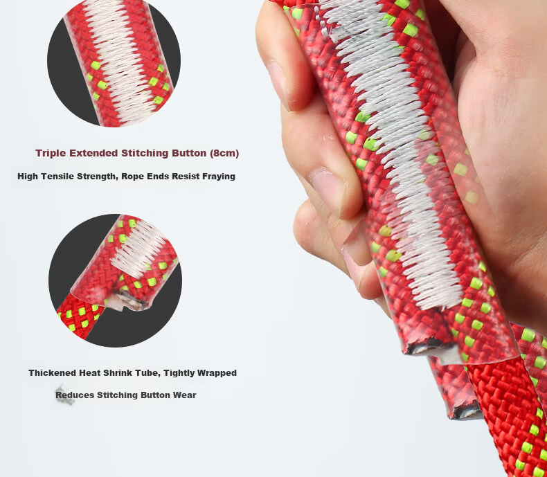 Gorm Safety Rope High Altitude Work Rope Insurance Rope Mountaineering Rescue Strap with Hook 14mm 10m RL191 7