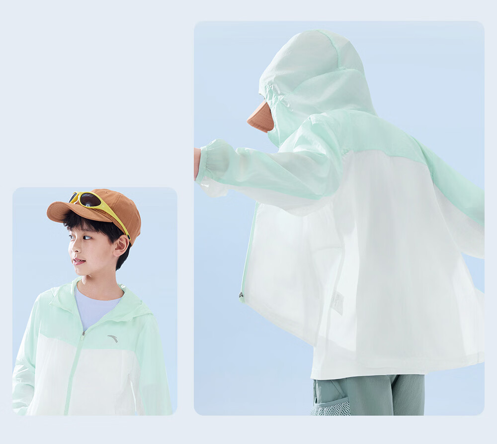 Anta Kids Sun Protection Jacket Boys UPF50+ Summer 2026 Girls Breathable Lightweight Jacket A72627602 17