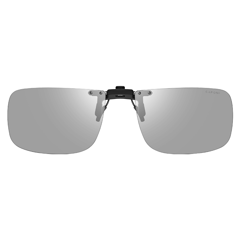 CAPONI Photochromic Sunglasses Clip-On Polarized Sunglasses for Driving, Day And Night Use, Suitable for Men And Women, Myopia-Friendly Night Vision Glasses, Anti-Glare