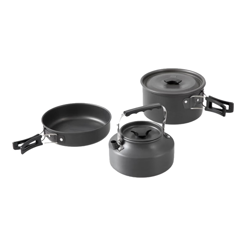 Beishanlang Outdoor Cookware Camping Set, Portable Gas Stove Cookware, Aluminum Alloy Frying Pan, Kettle