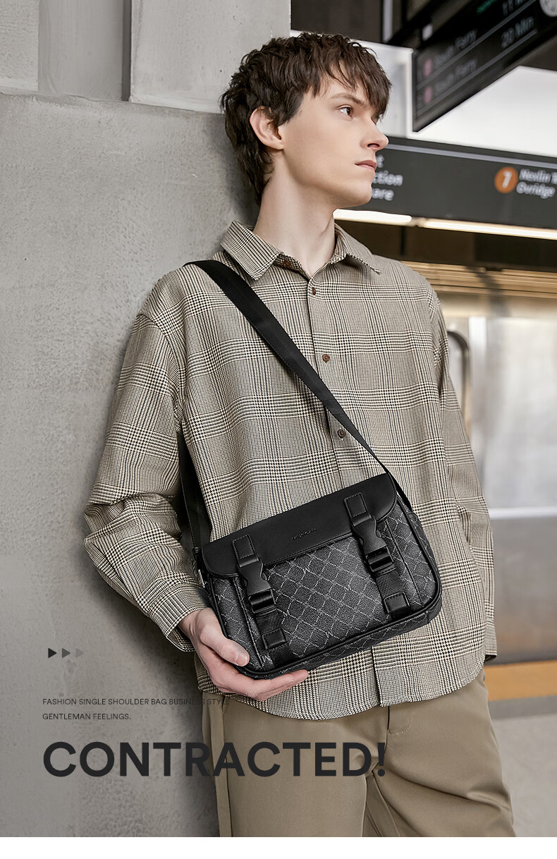 MEXICAN Men's Printed Casual Commuter Crossbody Shoulder Bag Phone Bag Birthday Gift High-end Light Luxury 1