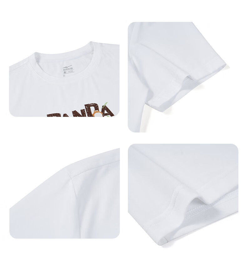 Erke Men's Casual T-Shirt Summer New Round Neck Antibacterial Outdoor Sports Fashionable Versatile Trendy Base Shirt 15