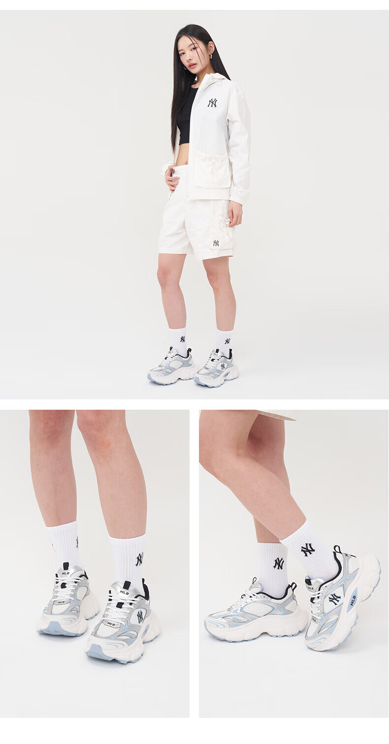 MLB Unisex Thick-Soled Dad Sneakers Zhang Ruonan Edition Birthday Gift 3ASHWD15N-50IVS-245 10