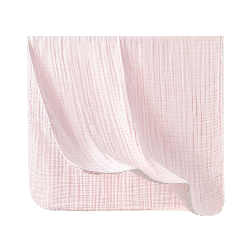 PurCotton Six-Layer Antibacterial and Mite-Resistant Quick-Absorb Pure Cotton Gauze Bath Towel, Pink, 80×140cm