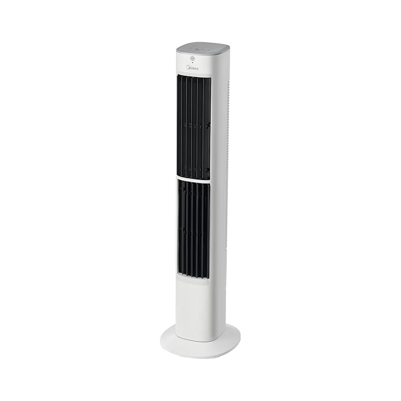 Midea DC Inverter Voice Control Timer Tower Fan Bedroom Silent Home Electric Fan Baby Standing Small Bladeless Oscillating Floor Fan Dual Airflow ZDJ09SD