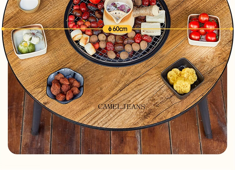 CAMELJEANS Electric and Charcoal Dual-Use Tea Boiling Table BBQ Grill for Home and Outdoor Camping 175CH25026 15