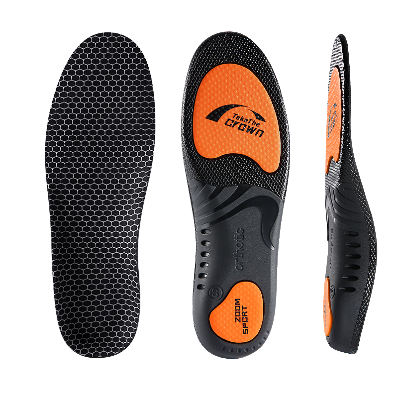 Footprint Tribe Arch Support Insoles for Men, Sports Air Cushion Shock Absorption, Non-Collapsing Graphene Antibacterial Deodorant, Long-Standing Comfort 4344