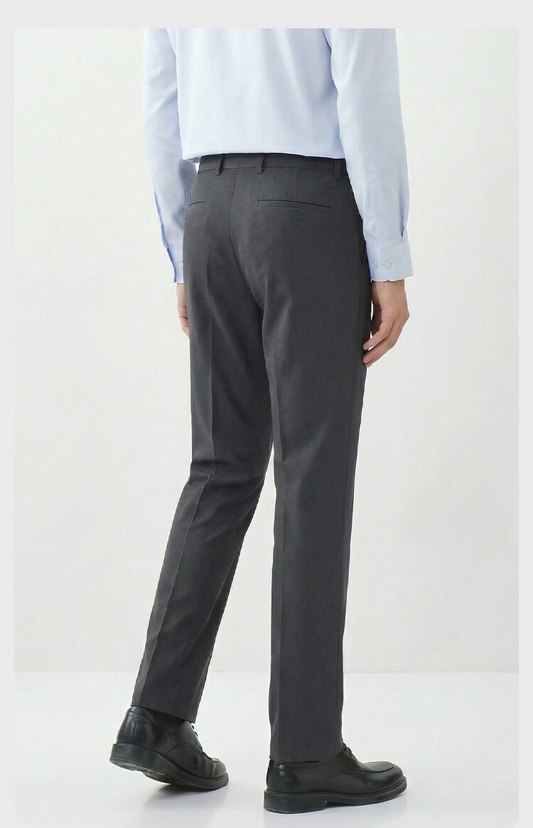 JD Jingzao Men's Spring Summer Casual Trousers Business Suit Pants Straight Loose High-end Black 36 16