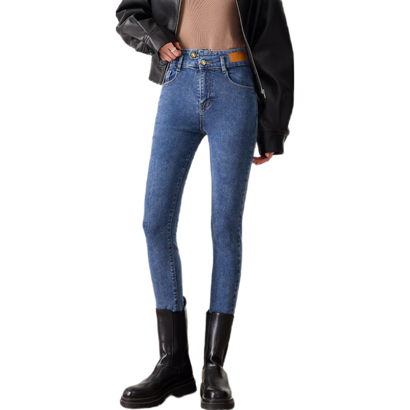 Langsha Women's Jeans Spring Autumn 2025 Slim Fit High Waist Stretchy Pencil Pants Slimming Skinny Trousers