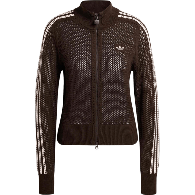 Adidas Originals Women's CROCHET TT Knit Jacket KE0202 Brown M