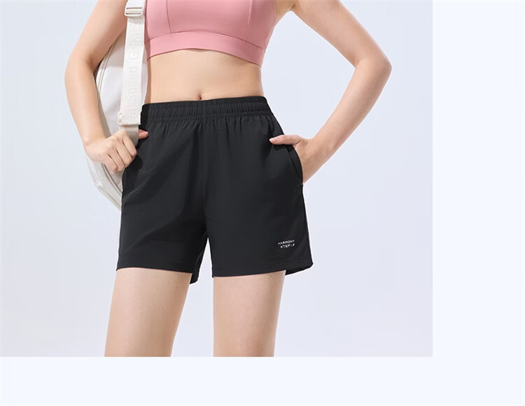 Xtep Women's Summer Breathable Moisture-Wicking Quick-Dry Running Fitness Outdoor Training Cooling Sports Shorts 24