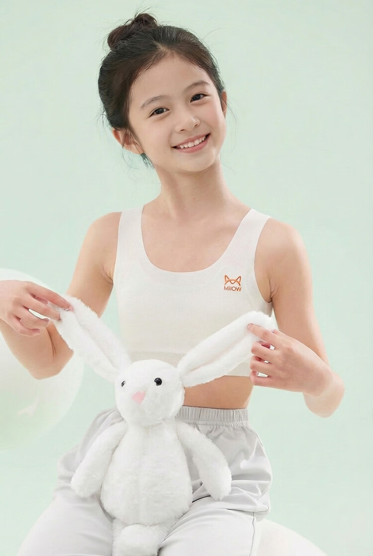 Miiow Girl Underwear 6-12 Years Old Early Development Stage 1 Elementary and Middle School Girls Bra Vest Children's Underwear 9