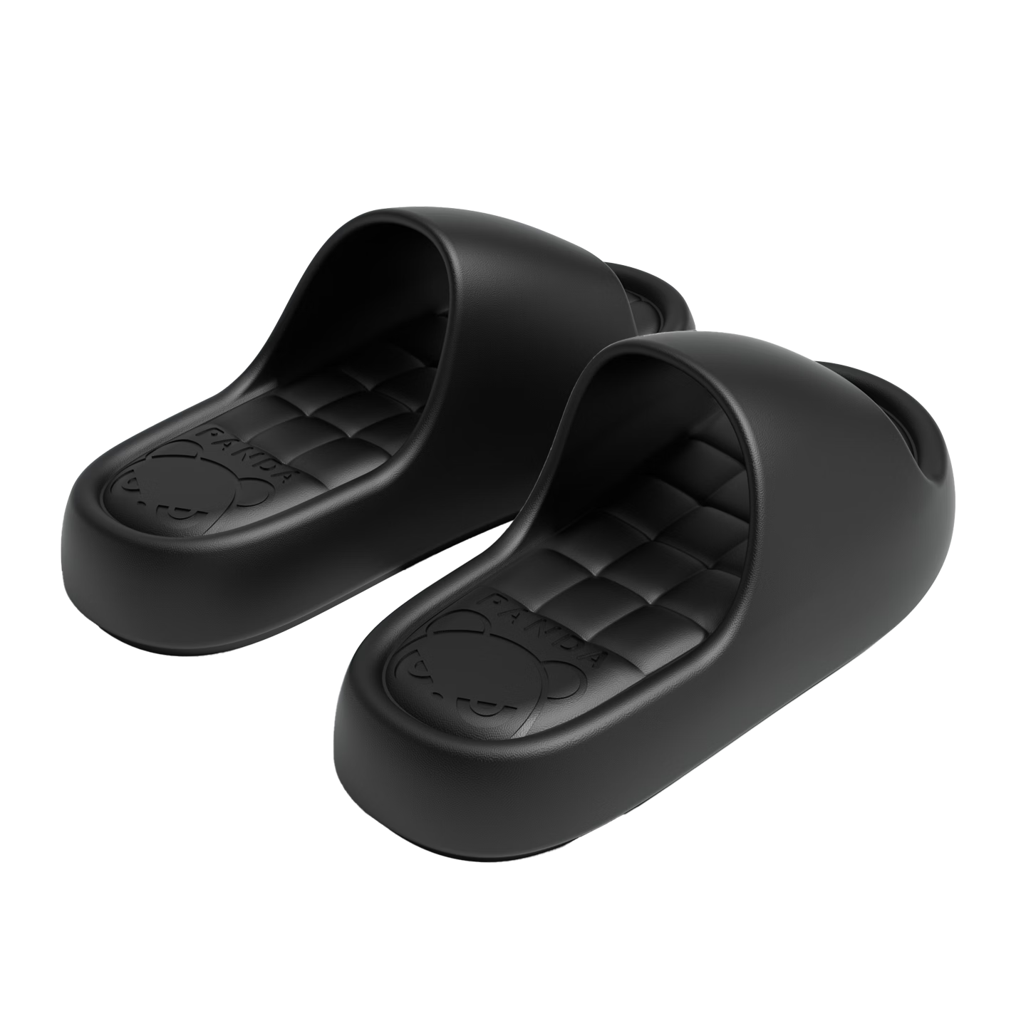 HIPANDA Non-Slip Silent EVA Home Slippers Indoor Bathroom Soft Sole Men's Unisex Black Size 44-45