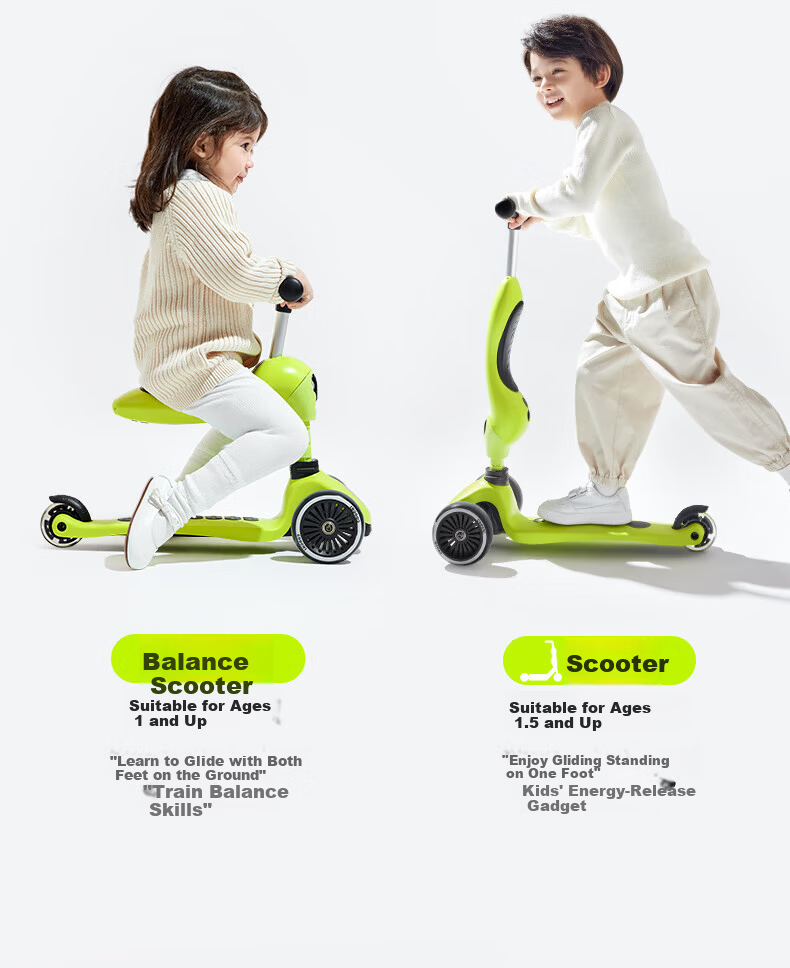 CoolQi 6-in-1 Scooter Baby Ride-on Car Children's Glider Stroller Magic 1-6 Years Universal Wheel CoolQi 11