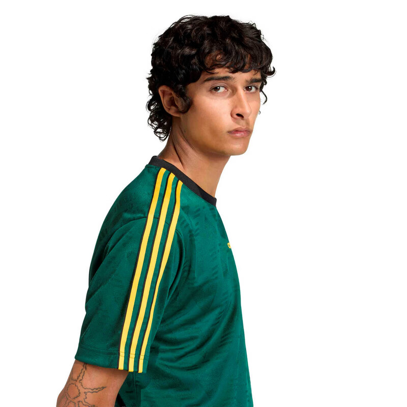 Adidas Originals Men's JACQUARD JSY Short Sleeve Top KE3337 Forest Green M 6