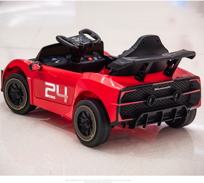 BeRica Maserati Licensed Kids Electric Ride-On Car Remote Control Four-Wheel Toy Vehicle for Toddlers Pink 16