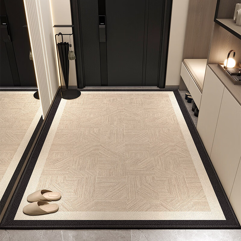 STIMANNI CITY·MANNI Modern Indoor Entrance Door Mat Home Anti-Slip Dirt-Resistant Doormat Belgian Velvet Welcome Rug