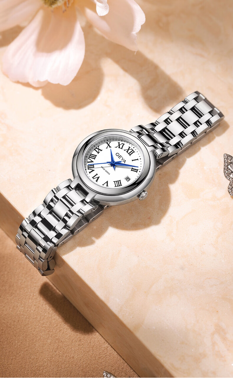 GEYA Women's Steel Strap Watch, Waterproof Quartz Ladies' Watch Starry Sky Series, Birthday Gift for Wome 12