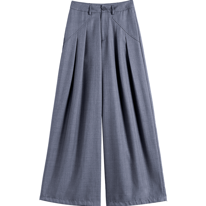 Demana [Smart Leisure] Spring Intellectual Minimalist Pleated Draped Wide-Leg Loose Casual Pants for Women High-End Feel