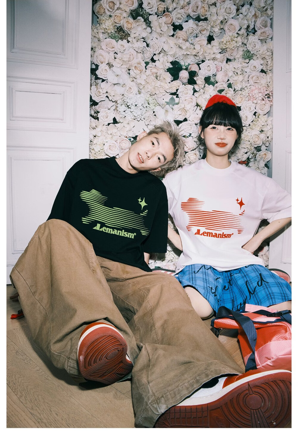 LEMANISM 300g Heavy Phantom Puppy Short Sleeve T-Shirt Men 2026 Summer Couple Half Sleeve Tee Women Black S 6