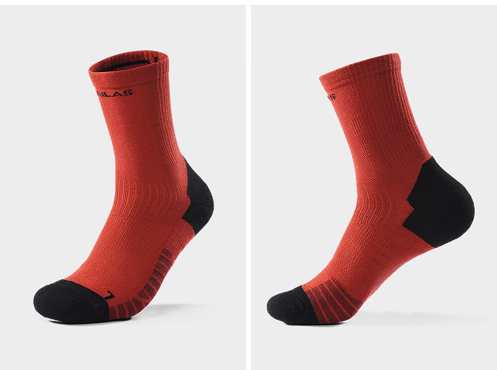 KAILAS Kailas Men's Heavy-Duty Mid-Top Hiking Socks KH2602101 Deep Danxia Orange L 5