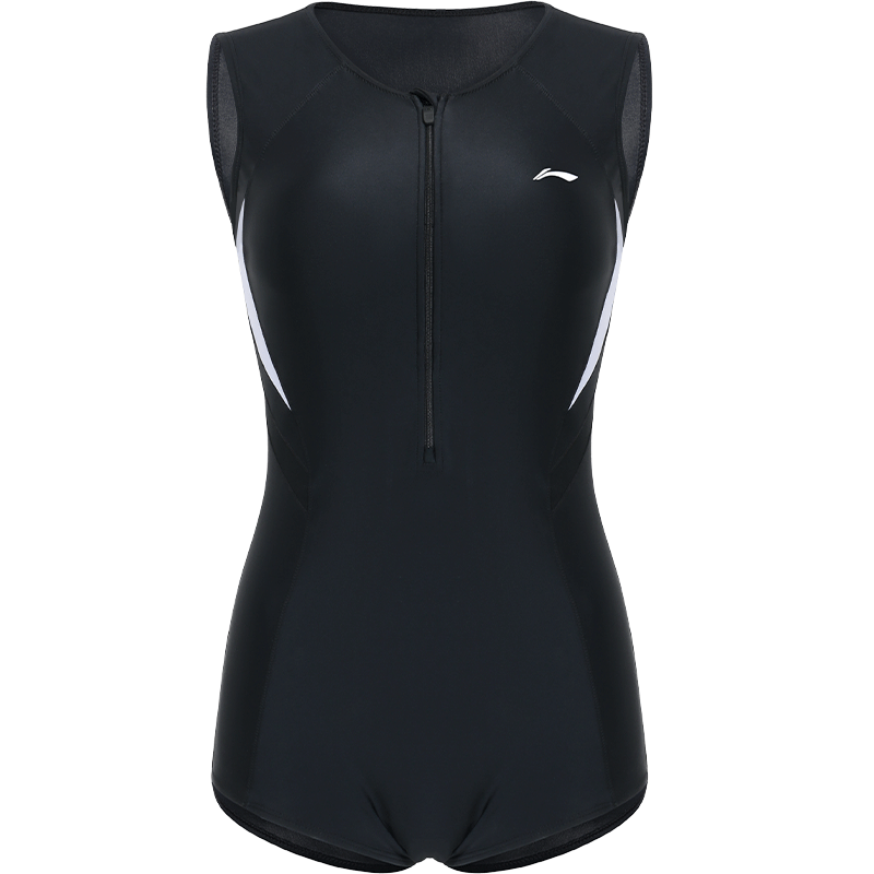 LI-NING Women's Premium One-Piece Racing Swimsuit 2026 New Hot Spring Swimwear for Adults Self-Operated