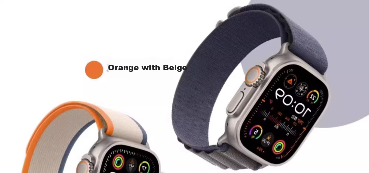 Biaodai Ge Compatible Apple Watch Band S11 Breathable Summer Nylon Loop Strap for iWatch SE3 Women 40/41/42MM White 23