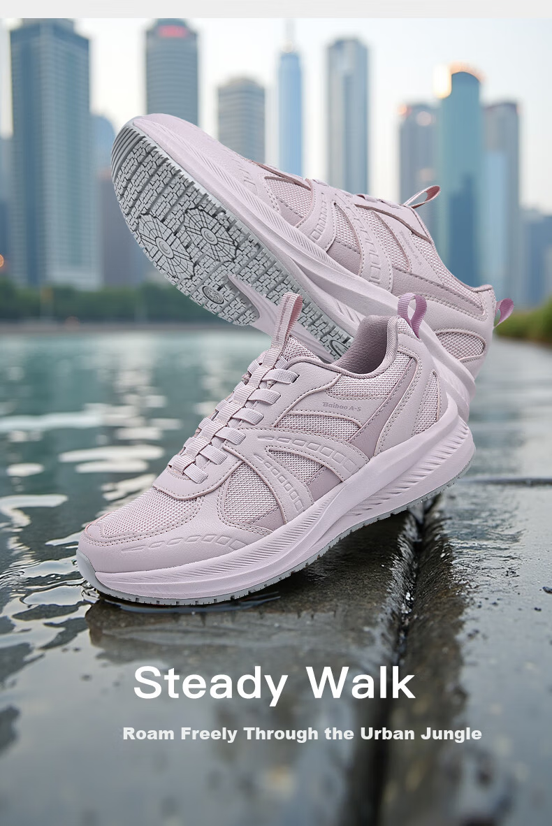 Baibao Super Non-Slip Women's Sports Shoes Oil and Water Resistant Lightweight Running Shoes Soft Cushion Breathable Maternity Safety Casual Shoes 2