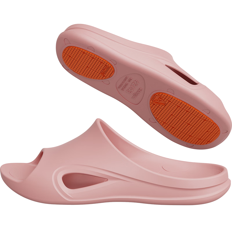 KENROLL Unisex Home Bath Anti-Slip Slippers Four-Season Breathable Wide Fit Rubber Pink Size 39-40 (250mm)
