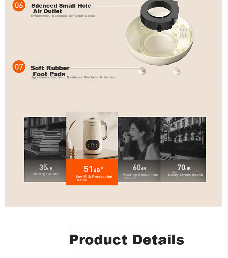 Joyoung Fully Automatic Household Blender 1.4L Soy Milk Maker Silent Filter-Free 316L Stainless Steel Self-Cleaning Juicer with Appointment DJ14X-D664 25