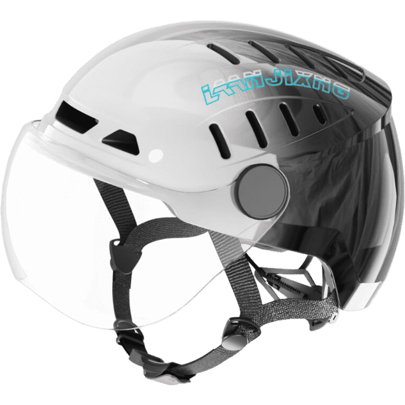 Blue Polaris Electric Bike Helmet Motorcycle Helmet Summer Riding Lightweight Half Helmet Large Air Vent Zero-Pressure Breathable Unisex Four-Season Commuter Helmet Breathable - Ink White