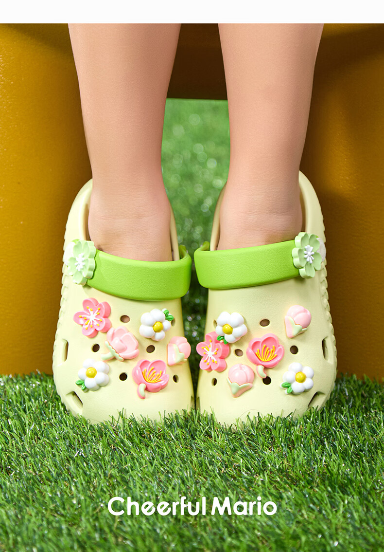 Cheerful Mario Children's Clogs Girls' Summer 2026 New EVA Princess Sandals for Older Girls and Toddlers 13