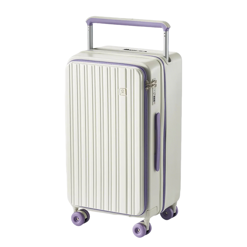 Paul Frank Side Opening Hard Shell Luggage 24-Inch Wide Zipper Trolley Suitcase Large Capacity Front Opening Travel Case