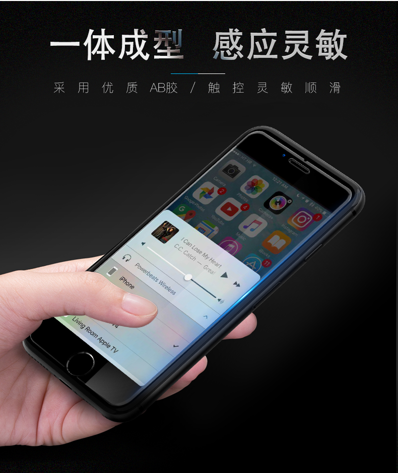LLUNC IPhone SE 3/SE 2/SE/8/7 Tempered Glass Screen Protector, Full Coverage High Definition Ultra-Thin Glass Anti-Drop Scratch-Resistant Anti-Fingerprint No White Edge Protective Film for Apple SE 3 Smartphone 1