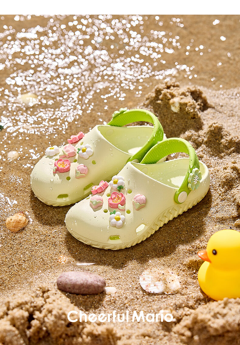 Cheerful Mario Children's Clogs Girls' Summer 2026 New EVA Princess Sandals for Older Girls and Toddlers 16